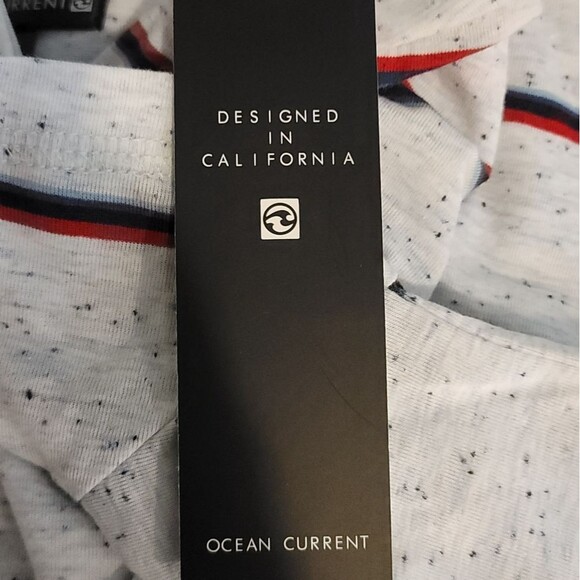 Ocean Current Speckled Striped Tee Size Small - Picture 5 of 8